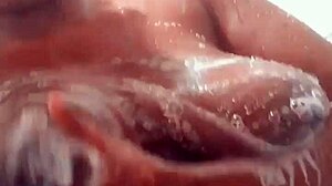 Soapy Tits on Natural Ebony Beauty - Oh My God, What a Sight to See!