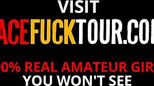 New Waitress Gets Rough Face Fuck on Break