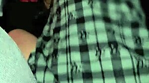 stepsister rides cowgirl style on car seat