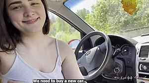 Let me suck and jerk you off during our ride. We're out in public!