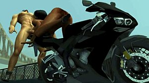 hunky sims 4 biker gets intense outdoor blowjob