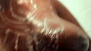 Soapy Tits on Natural Ebony Beauty - Oh My God, What a Sight to See!