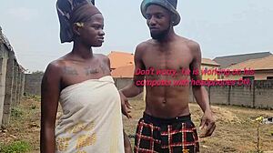 Sex Addicted Housewife Nasty Bitch Screws Husband’s Brother Outside by Window.