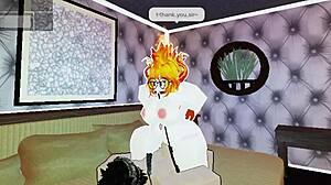 cute fire girl getting pounded by big white cock part 2