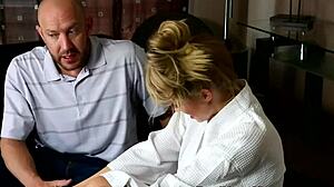 nuru masseuse gives a hardcore blowjob and handjob leading to cumshot