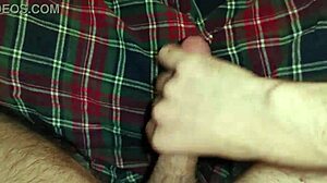 Young Brunette Masturbates and Cums Hard on Bed