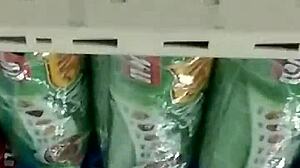 hidden camera catches candid teen booty in tight jeans on the street.