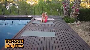 pov - horny blonde students candee licious n isabella de laa, they jus seduce ya