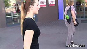 flawless czech teen feels teased in hypermarket before anal penetration