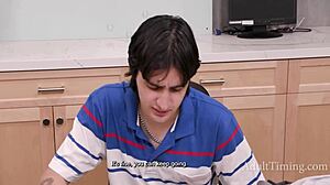 victor's curious fingers explore addison's remote control vibrator in private