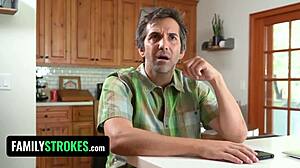 Hot stepdaughter flaunts perfect ass to stepdad! 😜