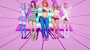 one piece girl uses toys for anal pleasure and orgasm