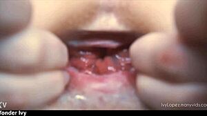 teen amateur latina explores hardcore anal gape with apple in doggystyle fetish play