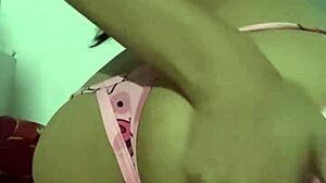 young latina teases in pajamas craving double action 🔥