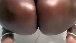Big Oiled Booty Twerks Hard in Thong and Bare for Tease Compilation