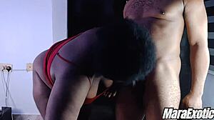 yo, watch this big booty milf bounce on a huge black cock standing up!