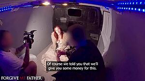 Latvian Redhead Eva Ray Punished with Rough Public Sex