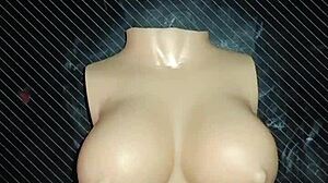 dolly begs for double penetration and I finish on her chest