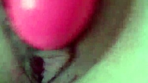 Playing with Toys in a Private Session with Petite Brunette