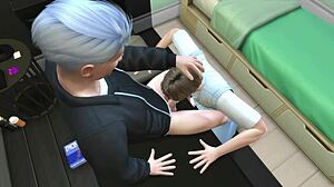 fucking my gay roommate in wild sims 4 dorm game