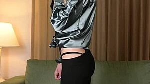 Photoshoot Featuring Hazel Ash in Shiny Top and Leggings