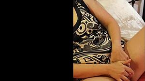 French Amateur Slut In Black White Pink Satin Panties Deepthroats And Ass To Mouth