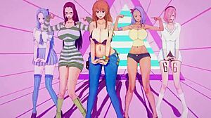 one piece girl uses toys for anal pleasure and orgasm