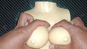 dolly begs for double penetration and I finish on her chest