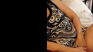 French Amateur Slut In Black White Pink Satin Panties Deepthroats And Ass To Mouth