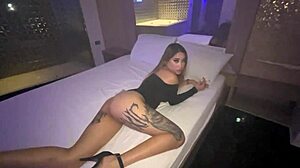 Hey, tattooed blonde babe bangs stranger after party! 😘