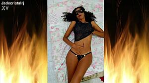 jade brunette from rio flashing her sexy tight body outdoors!