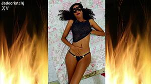 jade brunette from rio flashing her sexy tight body outdoors!