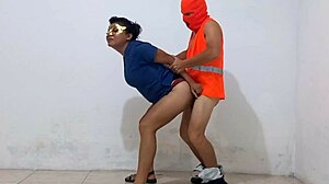 Hot nurse fucks male cleaning staff in hospital.