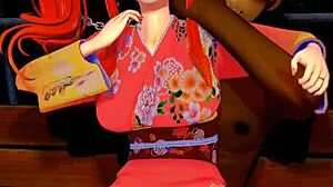 Holy! Vanessa Veren Stuns Outdoors in Yukata Anime Action!