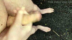 Amateur Guy With Big Cock Masturbates Naked Outdoors In Pov At Midday