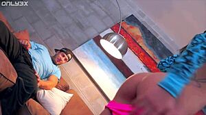 Cute Alysson dives into wild fun with her bestie