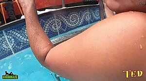 Ted messes with actresses during recording breaks.