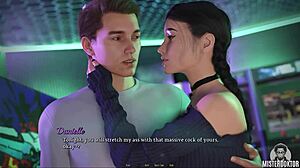 His cock is deep in her tight pussy?