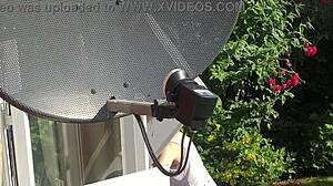 sexy neighbor with big tits and ass shows off saggy tits and feet 😏