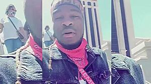 daddy cums on friend’s ebony booty, making me drip