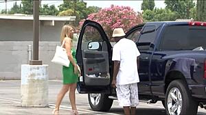 Stepmom picked up for interracial cock play and cum on tits