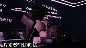 Slamming a Snowbunny Fan Hard with Big Black Cock on Roblox