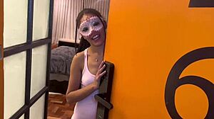 POV: This skinny novinha gets pounded raw, no condom. I’m choking her deepthroat in the bathroom, damn it’s sexy!