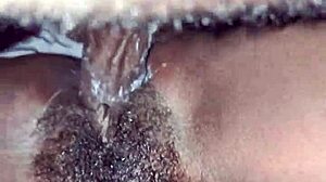 Wow, how hot is this petite ebony chick with a hairy pussy getting banged?