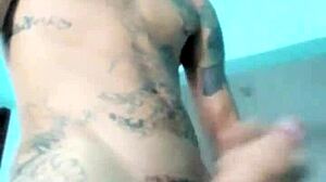 Skinny Guy Shows His Banana Toy In Living Room