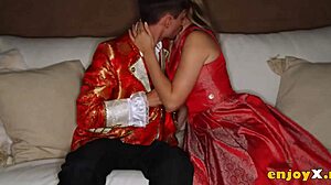 Blonde couple shares shaved pussy tales in hardcore reunion fuck