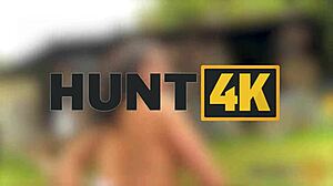 hunter scores hot outdoor action with brunette