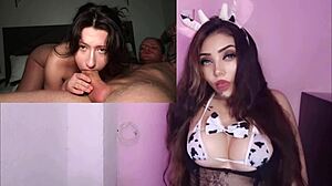 Young Russian with big natural tits gets hard anal