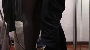 Milf in pantyhose irons, gets touched, and fucked hard