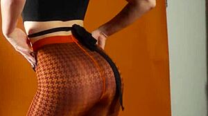 All-Natural Teen Poses Naked, Revealing Her Big Ass and Small Tits